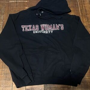 Texas Woman’s University - Hoodie- Champion - Medium (stitch lettering)